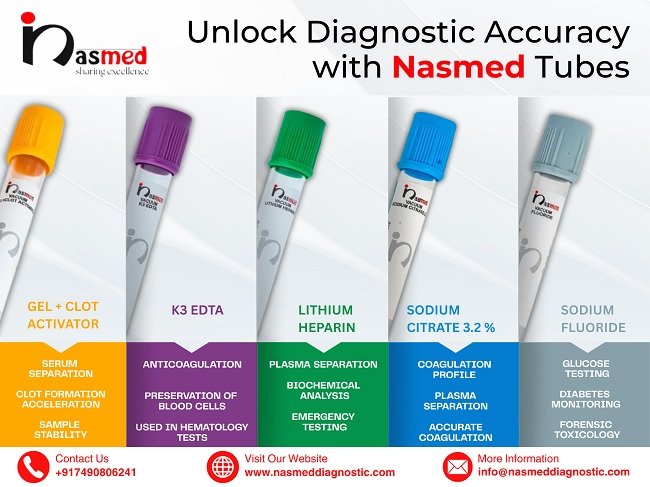 unlock diagnostic accuracy with nasmed blood collection tubes
