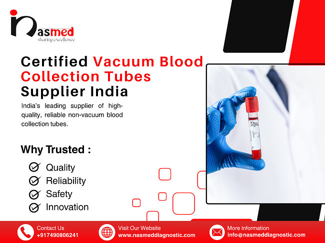 certified vacuum blood collection tubes supplier india ahmedabad gujarat